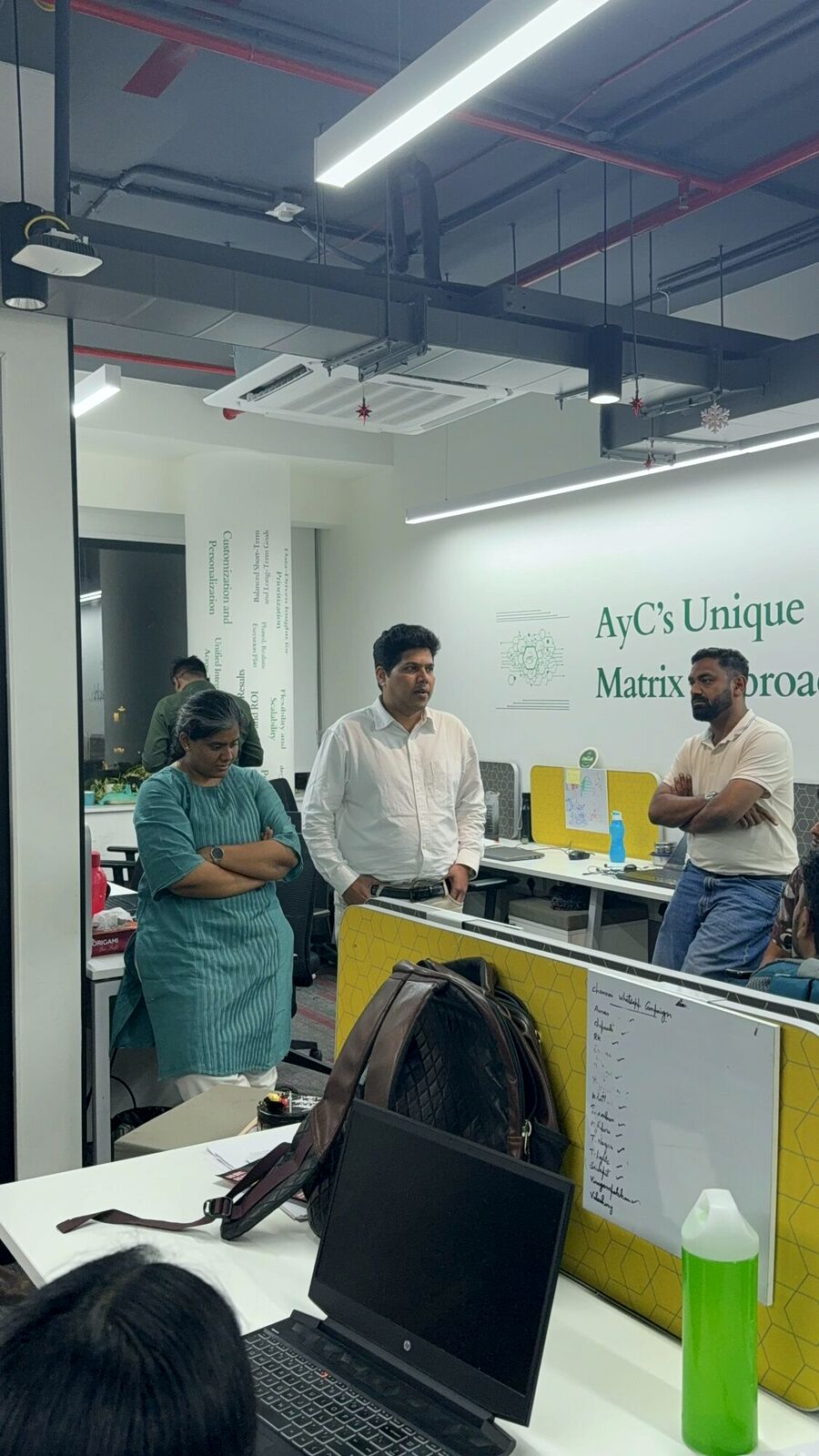 Tribe at office meeting